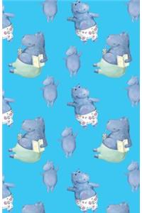 Bullet Journal Cute Hippos Pattern