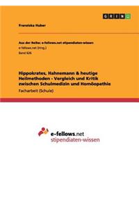 Hippokrates, Hahnemann & heutige Heilmethoden - Vergleich und Kritik zwischen Schulmedizin und Homöopathie