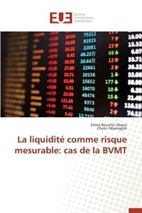 La Liquidité Comme Risque Mesurable