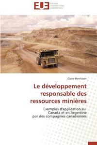 Le Développement Responsable Des Ressources Minières