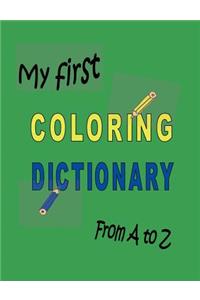 My First Coloring Dictionary from A to Z