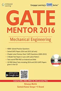 GATE MENTOR 2016: Mechanical Engineering with CD