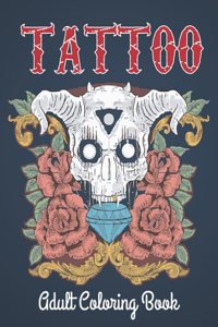 Tattoo adult coloring book
