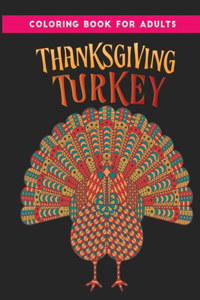 coloring book for adults thanksgiving turkey