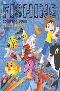 Fishing coloring book