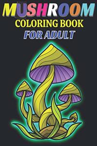 Mushroom coloring book for adult