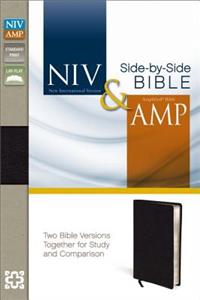 NIV, Amplified, Parallel Bible, Bonded Leather, Black
