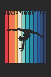 Gymnastics Notebook for 23 Year Old Women and Men - Vintage Gymnastics Journal - 23rd Birthday Gift for Gymnast Diary