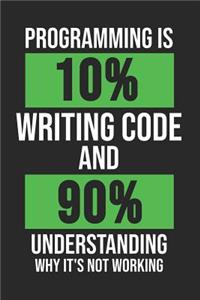 Programming Is 10% Writing Code And 90% Understanding Why It's Not Working