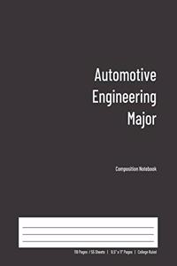 Automotive Engineering Major Composition Notebook