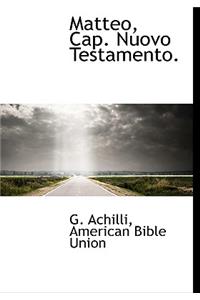 Matteo, Cap. Nuovo Testamento.