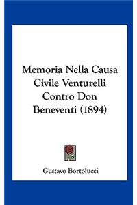 Memoria Nella Causa Civile Venturelli Contro Don Beneventi (1894)