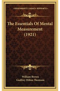 The Essentials of Mental Measurement (1921)