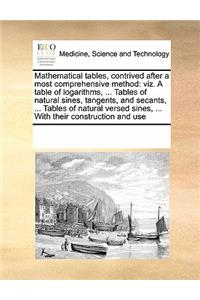 Mathematical Tables, Contrived After a Most Comprehensive Method