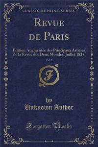 Revue de Paris, Vol. 7