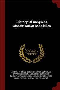 Library Of Congress Classification Schedules