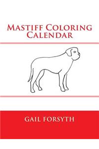 Mastiff Coloring Calendar