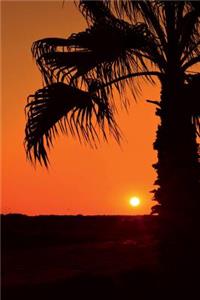 Palm Tree Silhouette Journal - Orange