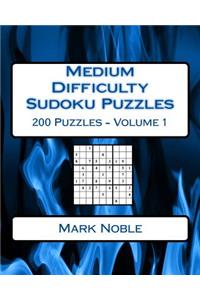 Medium Difficulty Sudoku Puzzles Volume 1