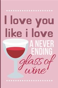 I love you like I love a never ending glass of wine