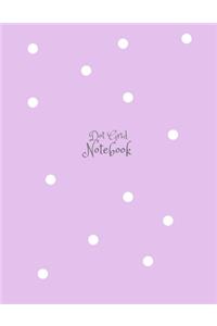 Inverse Purple Pastel Stylish Modern Dotted Notebook, Dot Grid Sketcher (8.5x11) Large Journal