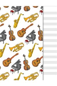 Blank Music Sheet Notebook