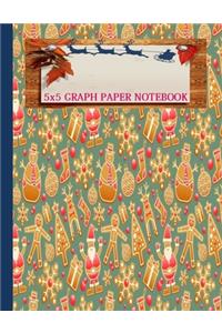 A Perfect Christmas Gifts for Math & Science Students Graph Lined Paper Composition Notebook Quad Blank Ruled 5x5 Squared per in