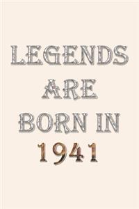 Legends Are Born In 1941 Notebook