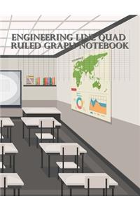 Engineering Line Quad Ruled Graph Notebook