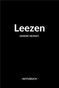 Leezen: Notizbuch, Notizblook, Notizheft, Notizen, Block, Planer - DIN A5, 120 Seiten - Liniert, Linien, Lined - Deine Stadt, Dorf, Region und Heimat