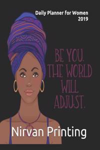 Daily Planner for Women 2019: Purple Girl 365 Days Daily, Weekly and Monthly Planner, Academic Planner, Personal Organizer for Men, Women, Teachers and Student 7.5