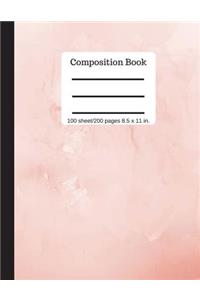 Composition Book 100 Sheet/200 Pages 8.5 X 11 In.