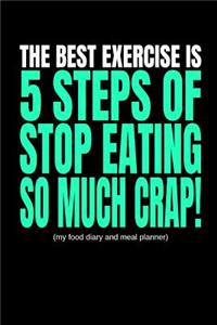 The Best Exercise Is 5 Steps of Stop Eating So Much Crap! (My Food Diary and Meal Planner)
