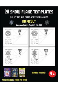 Arts and Crafts Projects for Kids (28 snowflake templates - Fun DIY art and craft activities for kids - Difficult)