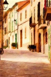 A Street in Alcudia - Lined Notebook with Margins