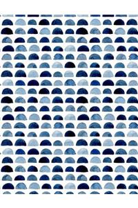 Big Fat Journal Notebook Indigo Blue Ink Domes
