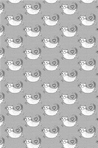 Bullet Journal Notebook for Cat Lovers Flying Cats Pattern 7