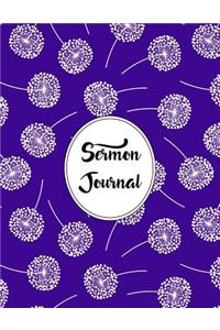 Sermon Journal Notebook Dandelions Pattern 11