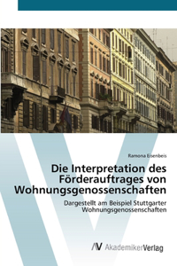 Interpretation des Förderauftrages von Wohnungsgenossenschaften