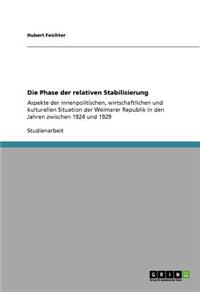 Phase der relativen Stabilisierung