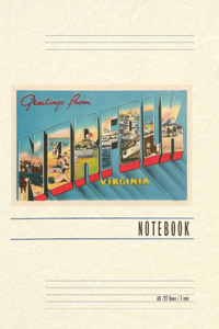Vintage Lined Notebook Greetings from Norfolk
