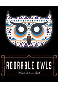 ADORABLE OWLS Adult Coloring Book