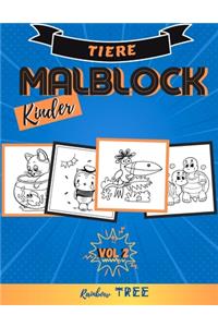 Kinder Malblock Tiere - Vol. 2