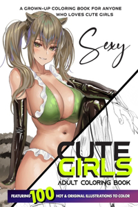 Cute Girls Adult Coloring Book