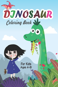 Dinosaur Coloring Book for Kids Ages 4-8!