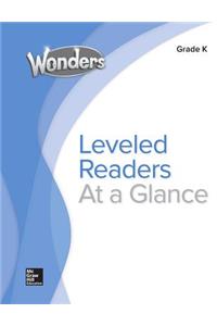 Wonders Balanced Literacy Leveled Reader Chart, Grade K