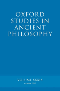 Oxford Studies in Ancient Philosophy Volume