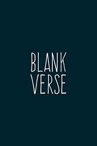 Poetic Form (Blank Verse) Notebook