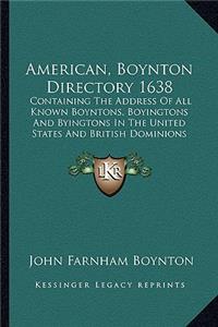 American, Boynton Directory 1638