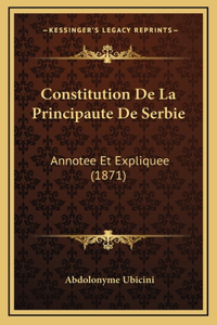 Constitution De La Principaute De Serbie